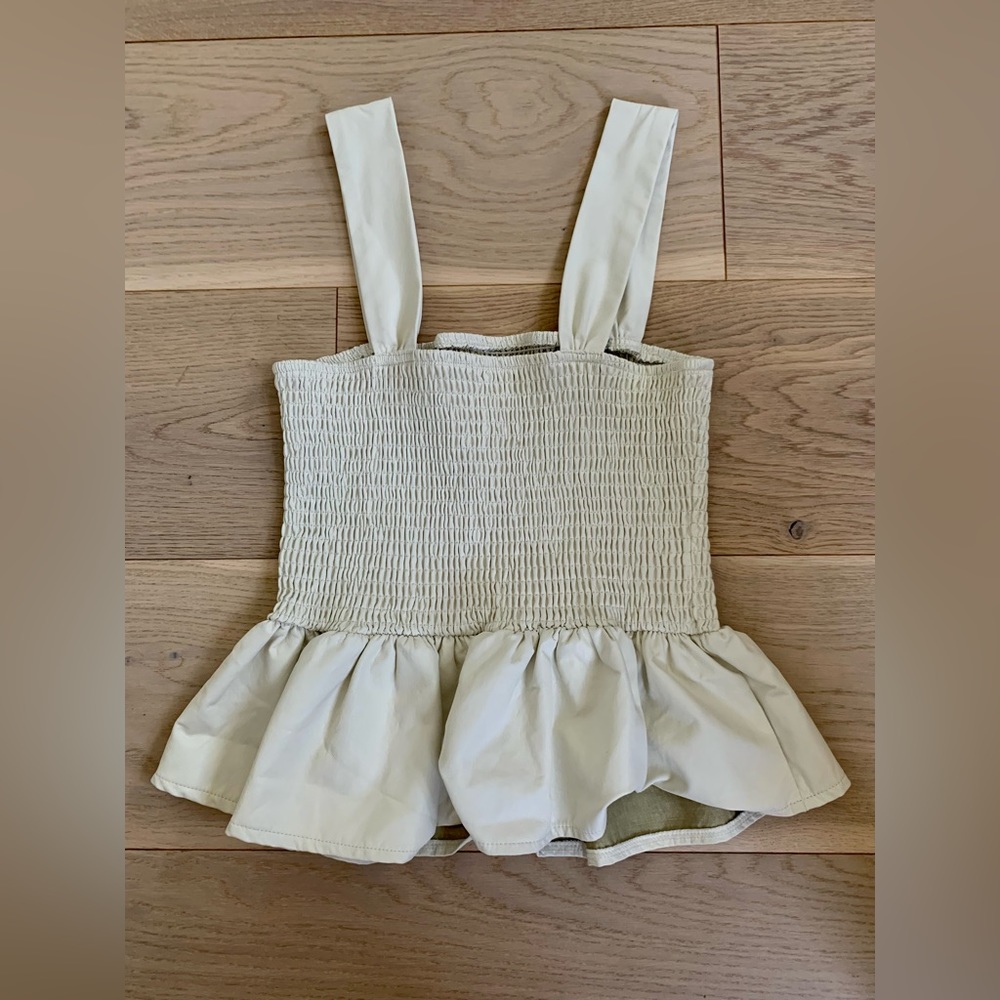 White ribbed tank top, Size:S